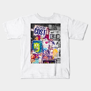 Street Art NYC Graffiti Stickers SoHo Manhattan Kids T-Shirt